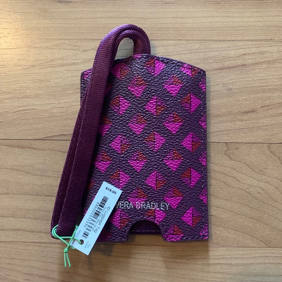 ⭐️ Vera Bradley Plum Studs Luggage Tag ⭐️ - Picture 2 of 3